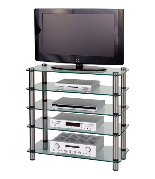 Optimum International Optimum AV50SL Slimline Glass TV Stand - Cherry