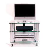 LCD6503SL LCD Clear Glass TV Stand With