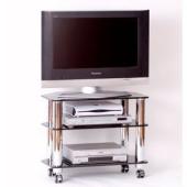 LCD6503SLB LCD Black Glass TV Stand With