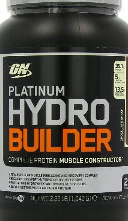 Optimum Nutrition Platinum Hydro Builder Muscle Constructor Protein Shake Powder Chocolate 1040g
