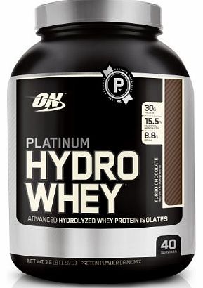 Platinum Hydro Whey Protein Powder Drink Mix Chocolate 1590g