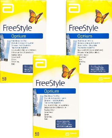 Optium, 2102[^]0139262 Freestyle Optium Plus Glucose Test Strips -