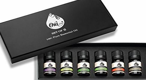 Ora Natural Top 6 Aromatherapy Essential Oil Starter Kit, Descriptive Included Inside Each Set By Ora Natural