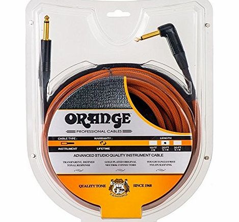 Orange Amps Orange 10 ft Instrument Right Angle Cable Black