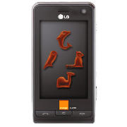 Orange LG Viewty Mobile Phone Black