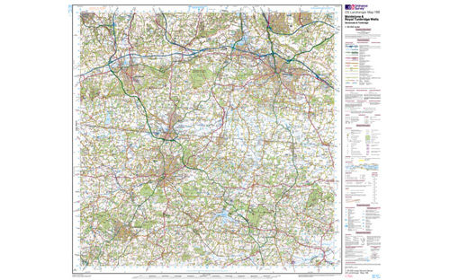 OS Landranger Map 1:50 000 - Maidstone & Weald Kent 188