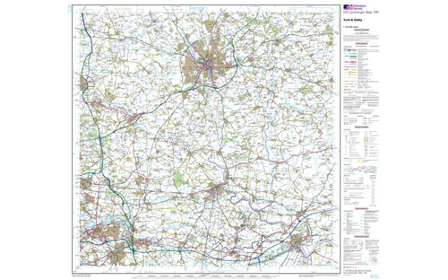 OS Landranger Map 1:50 000 - York 105