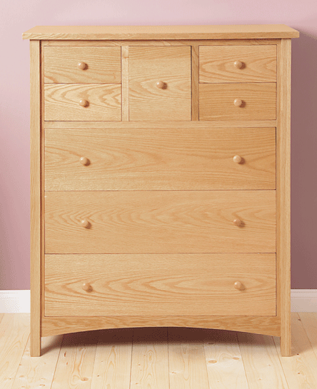 Oak 8 Drawer Chest of Drawers