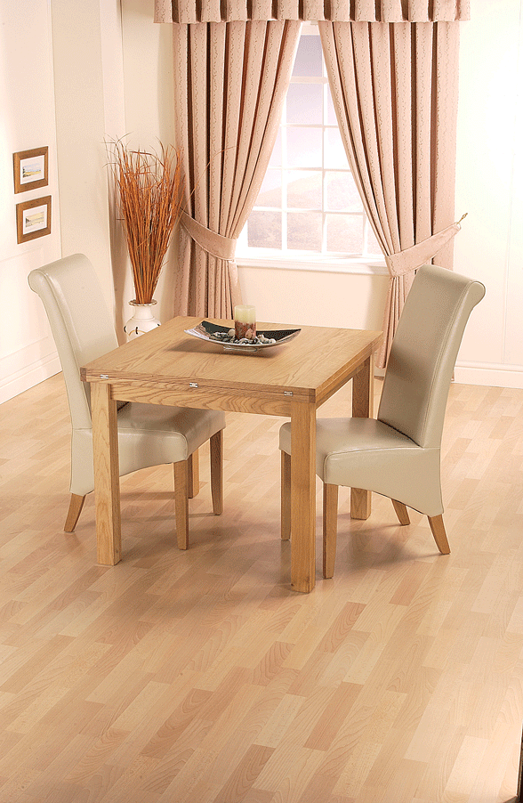 Oak Extendable Square Table - 3ft to 6ft