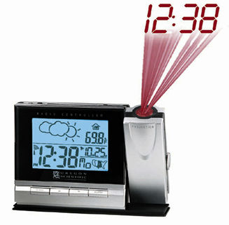 Projection Barometer with RF Clock