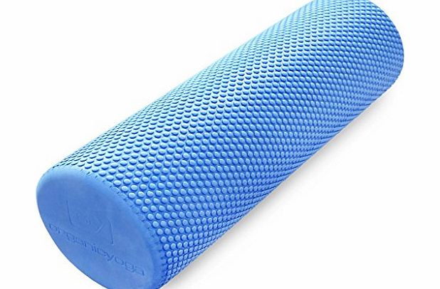 Organic Yoga  Non-Slip High-Density Foam Yoga Roller 45cm - Aqua
