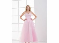 Organza Satin Ankle-length Sweetheart Pink