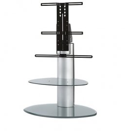 Off-The-Wall Motion Silver Cantilever TV Stand