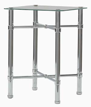 OBC Chrome Bedside Table