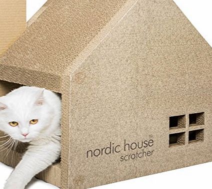 Original Cat Scratcher presents - Nordic House Scratcher THE ultimate luxury cat scratcher house for cats that deserve the best.
