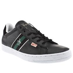 Original Penguin Male Bing Leather Upper Lace Up Shoes in Black and Green