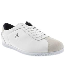 Original Penguin Male Richard Leather Upper Lace Up Shoes in White