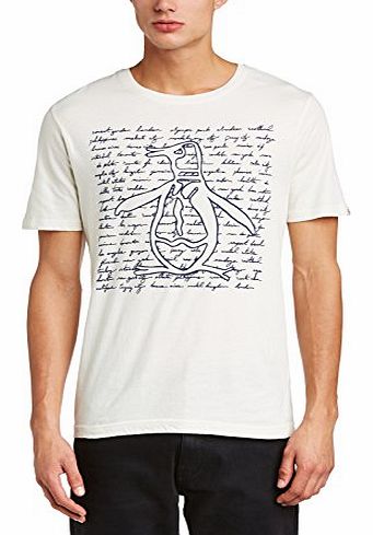 Original Penguin Mens Pete Cities Crew Neck Short Sleeve T-Shirt, Grey (Silver Birch), Medium