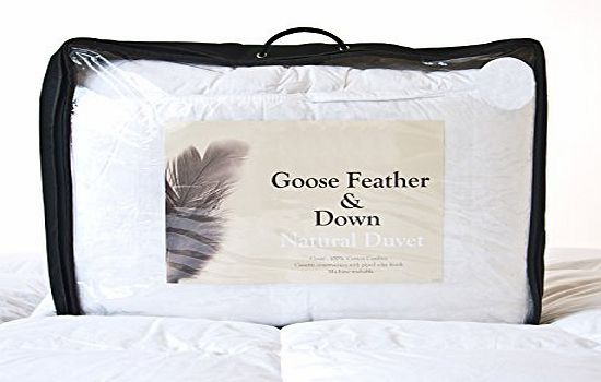 Original Sleep Company Lancashire Bedding - Luxury White Goose Feather amp; Down Duvet Quilt - 4.5 Tog King Size - 100 Cotton Anti Dust Mite amp; Down Proof Fabric