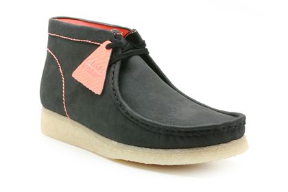 Wallabee Boot Blk Interest Leather