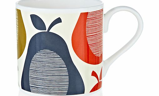 Orla Kiely Pear Stripe Mug, Slate
