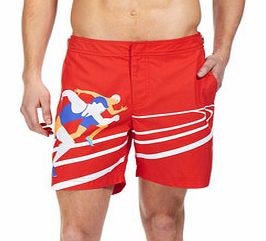 Orlebar Brown Bulldog red swim shorts