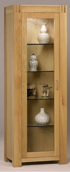 Oak 1 Door Display Cabinet