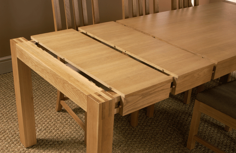Oak 5 ft Extending Dining Table and 8 Zeba