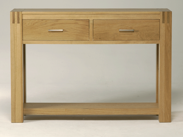 Oak Hall Console Table - 2 Drawers