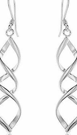Ornami Open Twist Fishhook Sterling Silver Drop Earrings