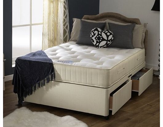 5ft King Size Divan Set with 4 Drawers Orthopaedic