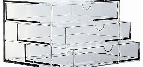 Clear Acrylic 3 Drawer Chest