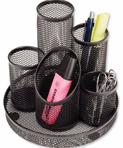 Mesh Pencil Pot Scratch-resistant with Non-marking Base 5 Tube Black DT5 B