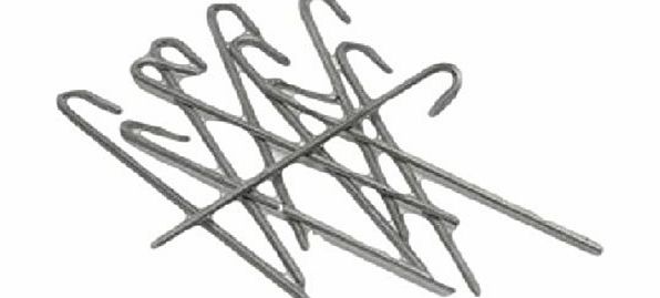 OSG Football Goal Net Ground Peg Traditional Soccer Posts Steel Anchor Pack Of 10