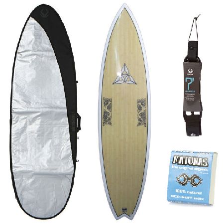 O`Shea Bamboo Big Boy Surfboard Package - 6ft 8