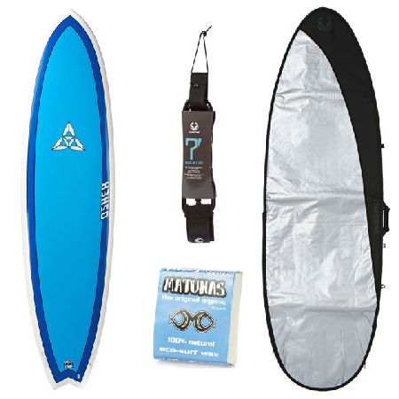 O`Shea Blue Hybrid EPS Surfboard Package - 7ft 0