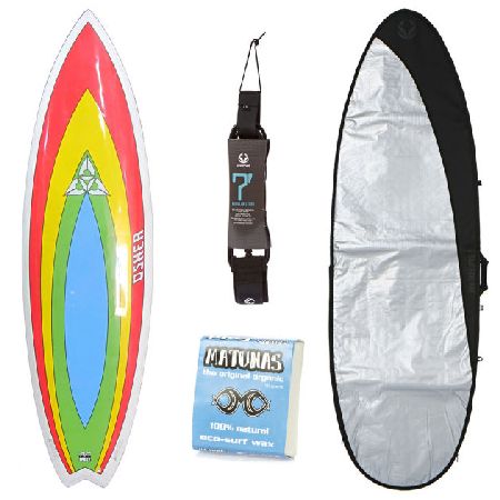 O`Shea Rainbow EPS Fish Surfboard Package - 6ft 6