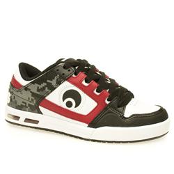 Male Assist Leather Upper in Black and Red