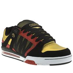 Male Osiris Pixel Leather Upper Fashion Large Sizes in Black and Gold