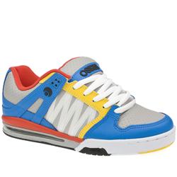 Osiris Male Pixel Leather Upper in Blue and Yellow