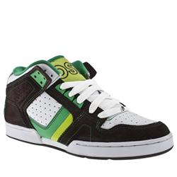 Male South Bronx Leather Upper Fashion Large Sizes in Brown and White