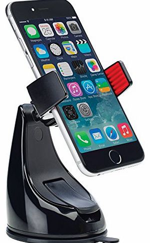  360 Grip Mount - Black - Universal in Car Holder for iPhone 6/ 6 Plus / 5s /5c /4/4s Samsung Galaxy S5 /S4 /S3 / Note 4/3 & Other Smartphones