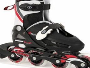 KIDS OSPREY ADJUSTABLE INLINE ROLLER SKATES BLADES IN VARIOUS SIZES AND COLOURS (Red, 12-1)