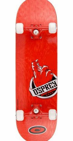 Osprey Pro Trick OSX Skate Board 31 Complete Skateboard 4 Designs Red Green Blue or Yellow (Red - Envy)