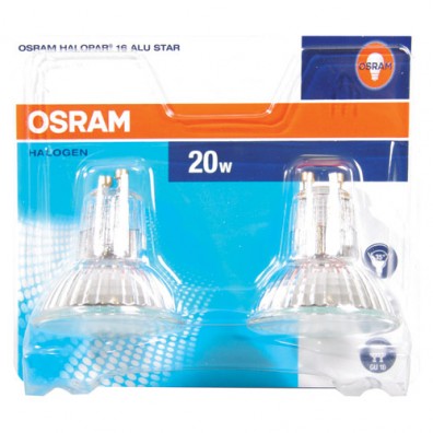 Osram Halogen 20W GU10 2 Pack 4.00832E 12