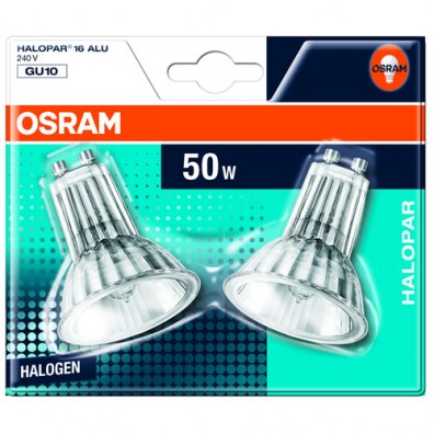 Osram Halogen 50W GU10 2 Pack 4.00832E 12