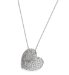 Other 9ct White Gold Heart Pave Pendant Necklace