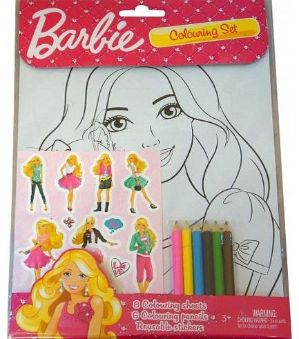 Barbie Stationery Character Colouring Set