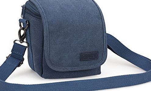 Other Canvas Shoulder Waist HD DV Camcorder Carry Case Bag For Canon LEGRIA HF M52 M56 M506 R48 R47 R46 R406 R38 R37 R36 R306 R56 R506 R57 R606 R66 R68 R706 R76 R78 (Blue)