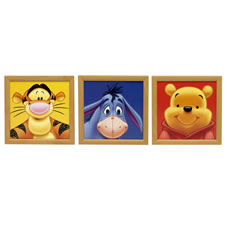 Disney Winnie the Pooh Pictures 23cmx23cm x 3